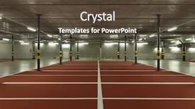  Presentation with concrete pavement - PPT theme having concrete pavement - new underground parking background and a tawny brown colored foreground