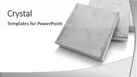  Presentation with paving - Presentation theme featuring concrete paving slab in square background and a white colored foreground