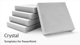  Presentation with paving - Presentation design enhanced with concrete paving slab in square background and a white colored foreground