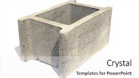  Presentation with concrete block - Amazing slides having concrete shuttering block isolated backdrop and a white colored foreground