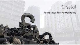  Presentation with cracked pavement concrete broken road - Presentation design consisting of concrete stone with money pound background and a  colored foreground