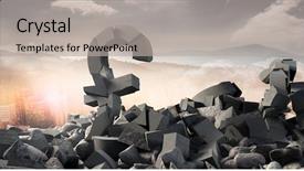  Presentation with concrete - Beautiful slide deck featuring concrete stone with money pound backdrop and a  colored foreground