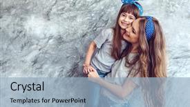  Presentation with minimalist - Presentation design featuring concrete wall minimalist street fashion background and a light blue colored foreground