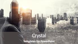  Presentation with media - Amazing presentation theme having concrette - guy in hoody mixed media backdrop and a  colored foreground