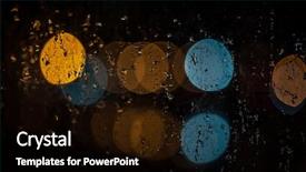  Presentation with house window - Beautiful theme featuring condensation - condensate on a transparent glass backdrop and a black colored foreground