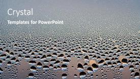  Presentation with water drop - Presentation design consisting of condensation-from-a-drop background and a  colored foreground