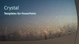  Presentation with water drop - PPT theme enhanced with condensation-from-a-drop background and a  colored foreground