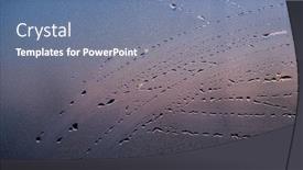  Presentation with blue orange - Theme consisting of condensation-from-a-drop background and a  colored foreground