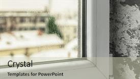  Presentation with cause - Colorful presentation design enhanced with condensation in windows cause mold backdrop and a soft green colored foreground