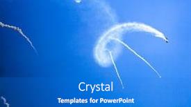  Presentation with blue sky - Presentation design with condensation-marks-on-the-blue background and a cobalt blue colored foreground