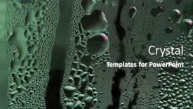  Presentation with bottle - Slides having abstract water bubbles light illumination - condensation on a bottle background and a tawny brown colored foreground