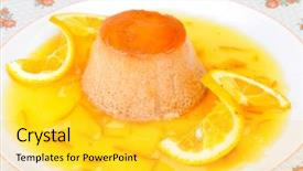  Presentation with condensed milk - Slides having condensed milk - cake background and a  colored foreground