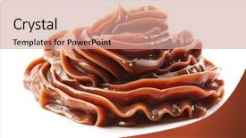  Presentation with cannoli cream - PPT layouts consisting of condensed milk - delicious chocolate cream isolated background and a  colored foreground