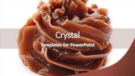  Presentation with white chocolate - Audience pleasing slide set consisting of condensed milk - delicious chocolate cream isolated backdrop and a tawny brown colored foreground