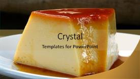  Presentation with condensed milk - Presentation theme enhanced with condensed milk pudding and eggs background and a yellow colored foreground