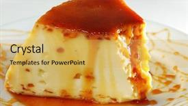  Presentation with condensed milk - Cool new slide deck with condensed milk pudding with eggs backdrop and a yellow colored foreground