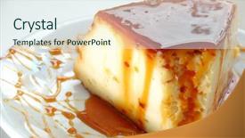  Presentation with condensed milk - Amazing PPT layouts having condensed milk pudding with eggs backdrop and a sky blue colored foreground