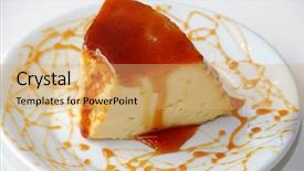  Presentation with condensed milk - Slide deck consisting of condensed milk pudding with eggs background and a yellow colored foreground