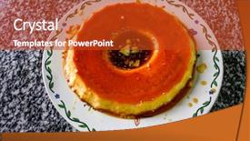  Presentation with condensed milk - Audience pleasing slides consisting of condensed milk pudding with eggs backdrop and a crimson colored foreground