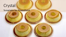  Presentation with condensed milk - Amazing slide deck having condensed milk pudding with eggs backdrop and a yellow colored foreground