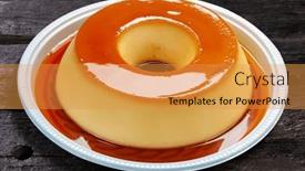  Presentation with condensed milk - Slide deck consisting of condensed-milk-pudding-with-eggs background and a gold colored foreground