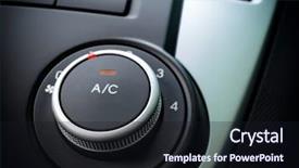  Presentation with car air conditioning - Slides featuring conditioner and air flow control background and a wine colored foreground