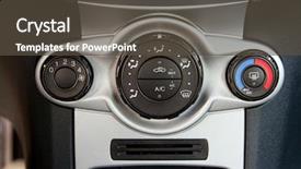  Presentation with car air conditioning - Presentation having conditioner and air flow control background and a dark gray colored foreground