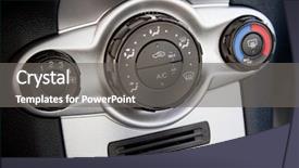  Presentation with conditioner - Presentation with conditioner and air flow control background and a gray colored foreground