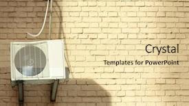  Presentation with conditioner - Amazing theme having conditioner on wall of building backdrop and a lemonade colored foreground