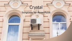  Presentation with conditioner - Theme having conditioner on wall of building background and a lemonade colored foreground