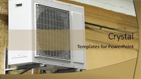  Presentation with conditioner - Amazing theme having conditioner on wall of building backdrop and a gold colored foreground