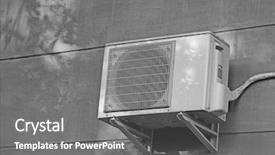  Presentation with conditioner - Beautiful slides featuring conditioner on wall of building backdrop and a gray colored foreground