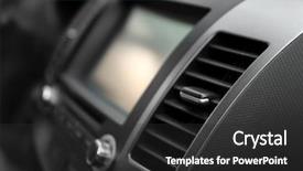  Presentation with conditioner - Beautiful PPT layouts featuring conditioner system in modern car backdrop and a dark gray colored foreground