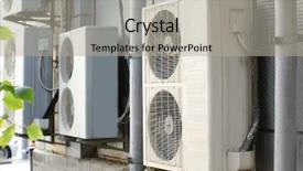  Presentation with air conditioning hvac eng - Audience pleasing PPT layouts consisting of conditioners on wall of building backdrop and a light gray colored foreground