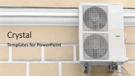  Presentation with row of air conditioners - Cool new slides with conditioners on wall of building backdrop and a lemonade colored foreground