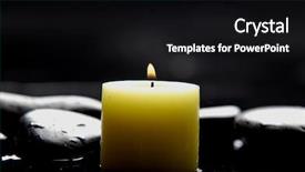  Presentation with aromatherapy - Amazing PPT layouts having pregnant woman in autumn clothes sitting on pier and drinking hot drink backdrop and a gray colored foreground