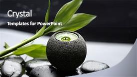  Presentation with condolence - PPT layouts consisting of condolence - aromatherapy candle with stones background and a dark gray colored foreground