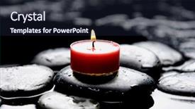  Presentation with condolence - Presentation theme consisting of condolence - aromatherapy red candle burning background and a wine colored foreground