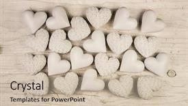  Presentation with condolence - Beautiful presentation theme featuring condolence - beige or old white hearts backdrop and a soft green colored foreground