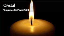  Presentation with condolence - Amazing PPT layouts having condolence - burning candle isolated backdrop and a black colored foreground