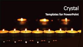  Presentation with candles - Cool new PPT theme with condolence - burning candles on dark background backdrop and a black colored foreground