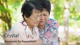 Presentation with woman crying - Amazing presentation theme having condolence - candid shot of an asian backdrop and a mint green colored foreground