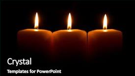  Presentation with candle - Presentation theme enhanced with condolence - candle background and a black colored foreground