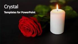  Presentation with funeral candle - Slide set with condolence - funeral and mourning concept background and a black colored foreground