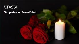  Presentation with funeral candle - PPT layouts having condolence - funeral and mourning concept background and a black colored foreground
