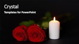  Presentation with funeral candle - Theme featuring condolence - funeral and mourning concept background and a black colored foreground