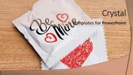  Presentation with condoms - Cool new slides with condoms with text be mine backdrop and a coral colored foreground