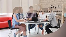  Presentation with multiracial team of young doctors stacking hands - Theme with conduct - team of young professionals conducting background and a mint green colored foreground