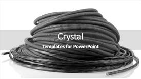  Presentation with agriculture black and white cow - Slide set enhanced with conduct disorder - black cable isolated on white background and a  colored foreground