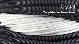  Presentation with cables - Colorful presentation design enhanced with conduct disorder - cables close-up background backdrop and a dark gray colored foreground